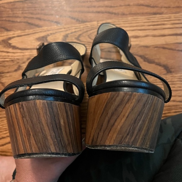 Jimmy Choo London Nazli Black Leather Wedge Sandals
Size: 38.5 (US 8) - Picture 6 of 10
